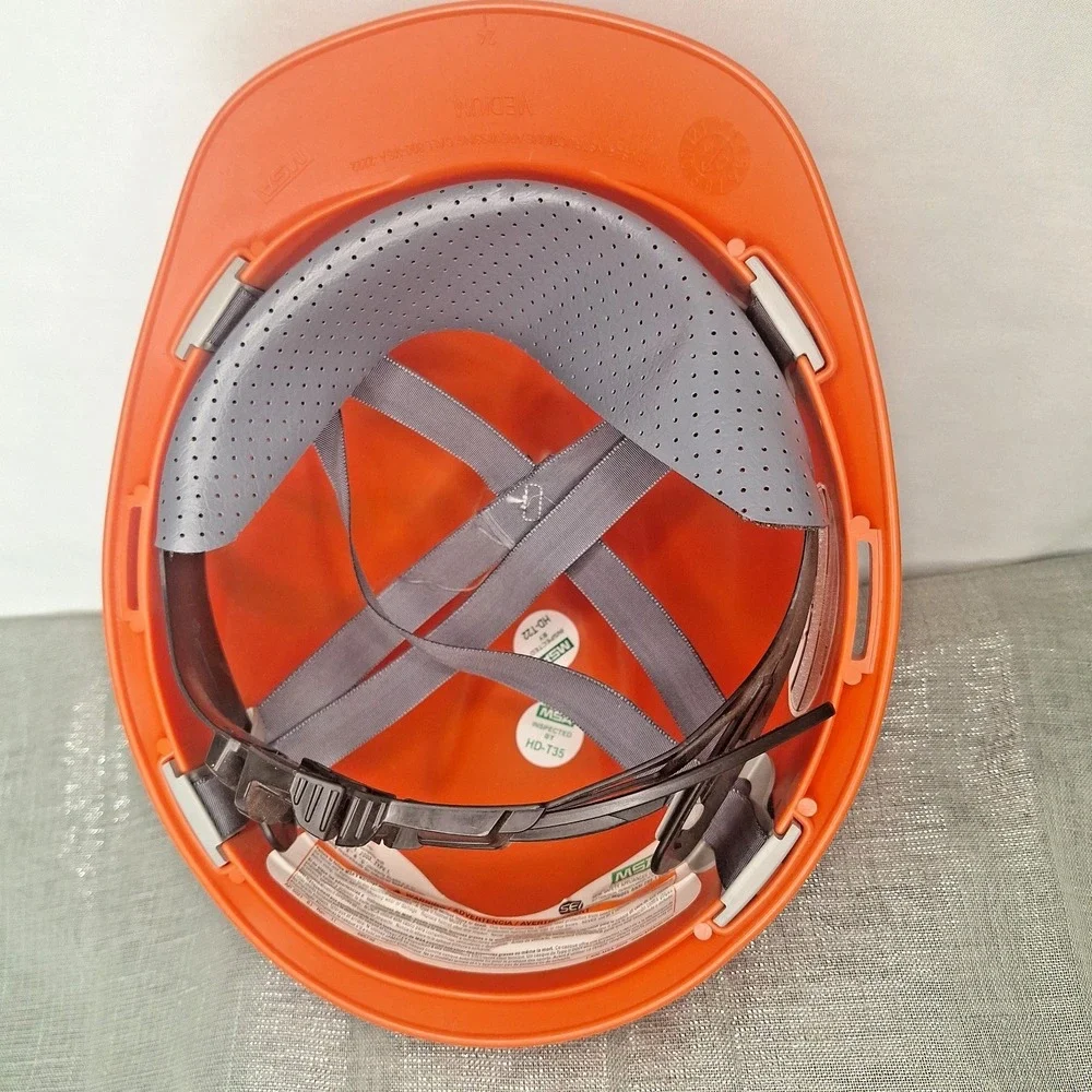NFL Bengals V-Gard Hard Hat Medium MSA Safety Works Class E Type 1 Orange Black